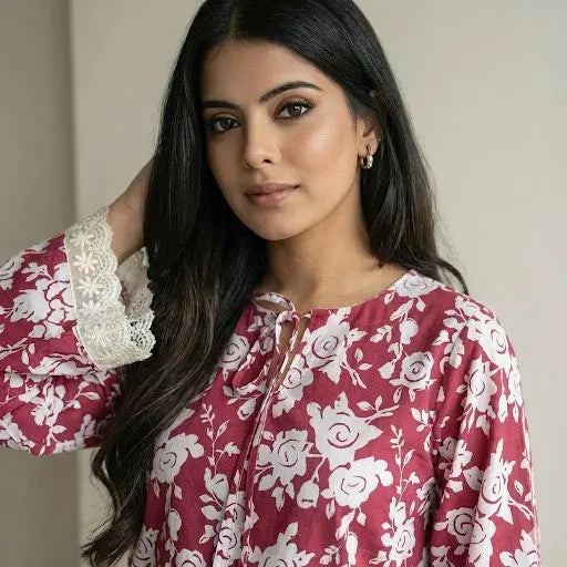 Smrithi Bell Sleeves Short Kurti – Kalyanja